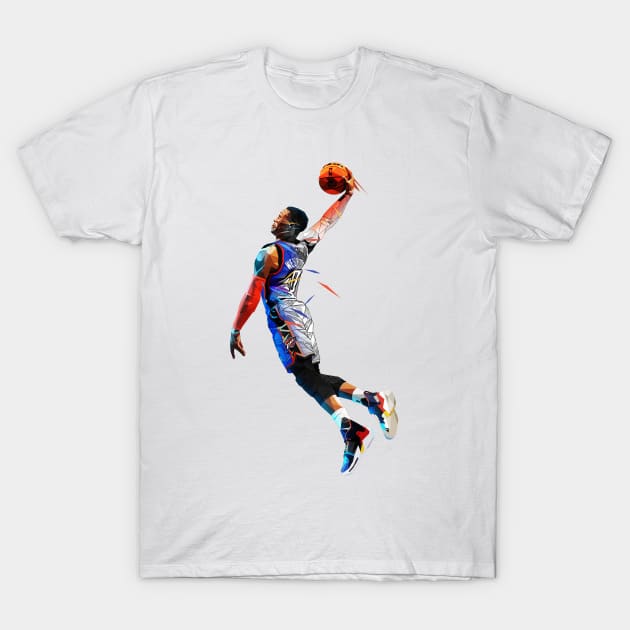 Russell Westbrook Low Poly T-Shirt by pxl_g